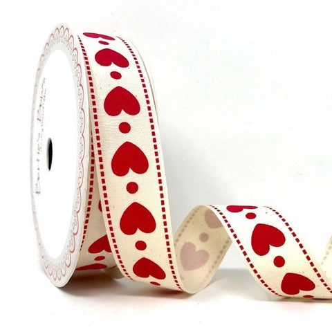 25mm Red Heart cotton ribbon