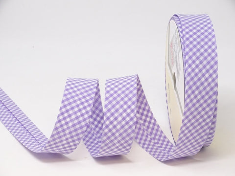 30mm 068 Lilac Gingham Bias Binding