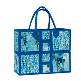 Zipped Bucket Bag Fabric pack & Templates - Abstract Blue