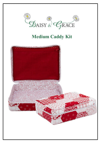 Medium Caddy Kit - Red & White Hexagons