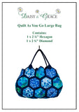 Quilt as you go Large Bag Kit - Blue Ocean