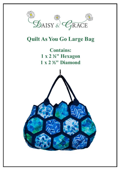 Quilt as you go Large Bag Kit - Blue Ocean