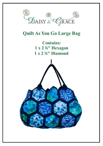 Quilt as you go Large Bag Kit - Blue Ocean