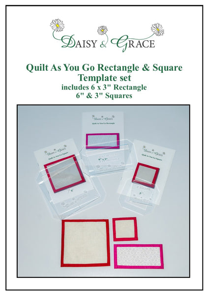 Daisy & Grace ‘QAYG’ 6" x 3" Rectangle/Square Template Bundle