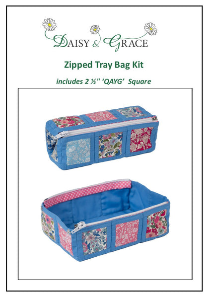 2 1/2" Square Tray bag - Liberty Blue & Pink