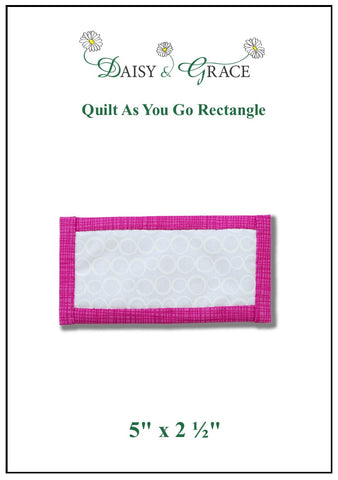 'Quilt As You Go' Rectangle Template - 5" x 2 1/2"